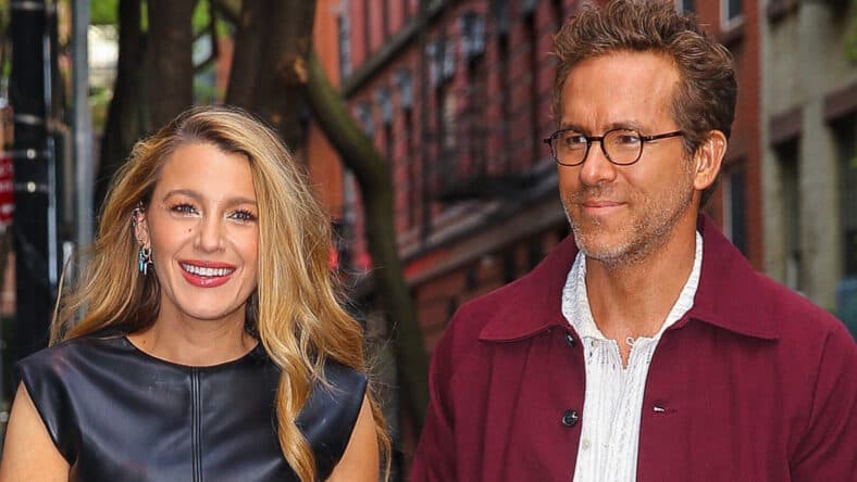 Blake Lively and Ryan Reynolds seen holding hands while arriving at the Broadway play to support A-list pals Hugh Jackman's new play in New York City