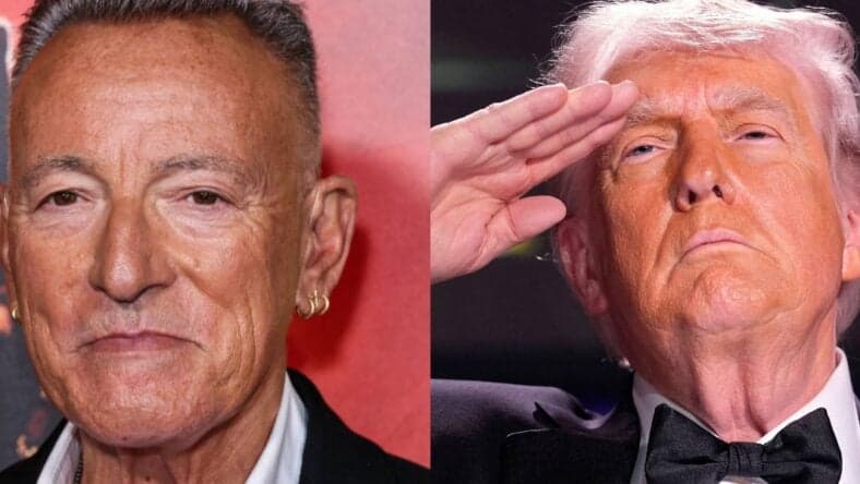 Bruce Springsteen (left) Donald Trump (right)
