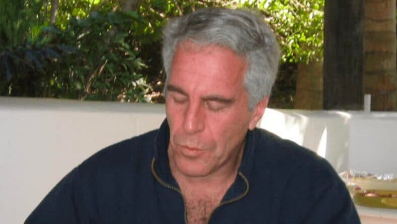 Jeffrey Epstein dining at an undisclosed location
