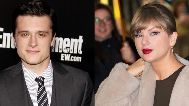 A side-by-side collage of Josh Hutcherson and Taylor Swift
