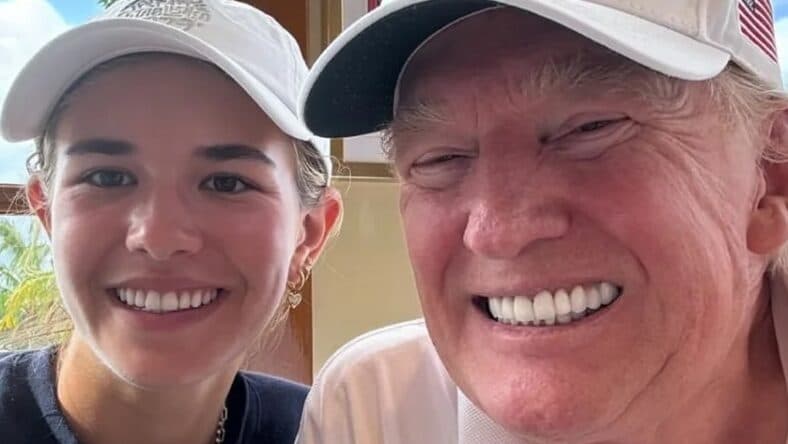 Kai Trump and Donald Trump take a selfie
