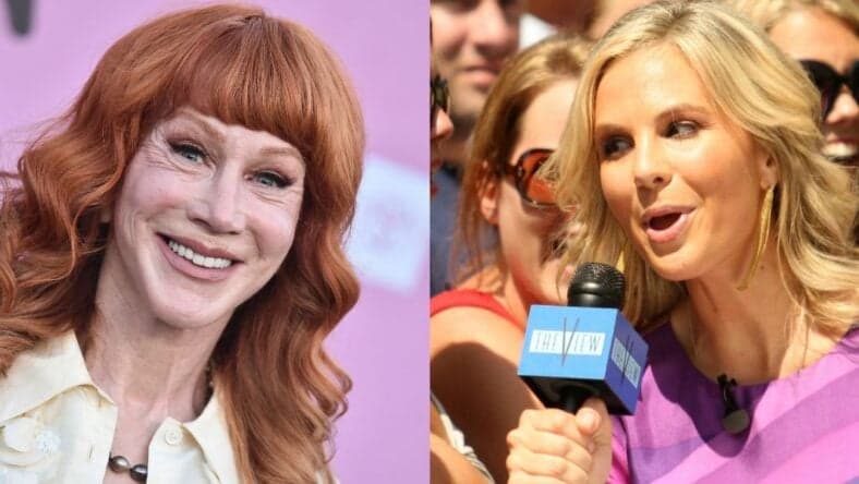 Kathy Griffin (left) Elisabeth Hasselbeck (right)