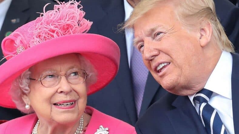 Queen Elizabeth and Donald Trump
