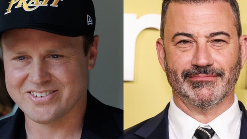 Collage of Spencer Pratt and Jimmy Kimmel