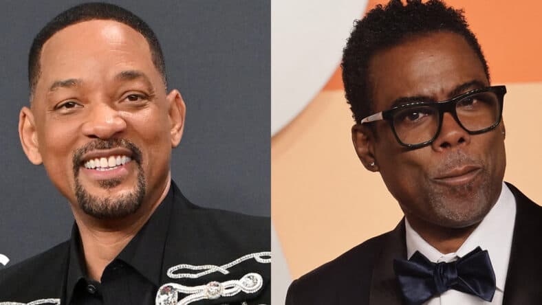 A photo collage of Will Smith and Chris Rock