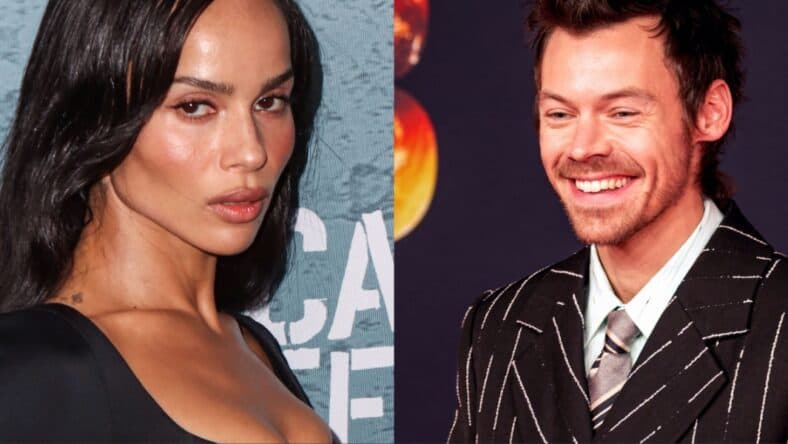 Zoe Kravitz and Harry Styles collage