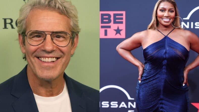 Photo collage of Andy Cohen and NeNe Leakes.