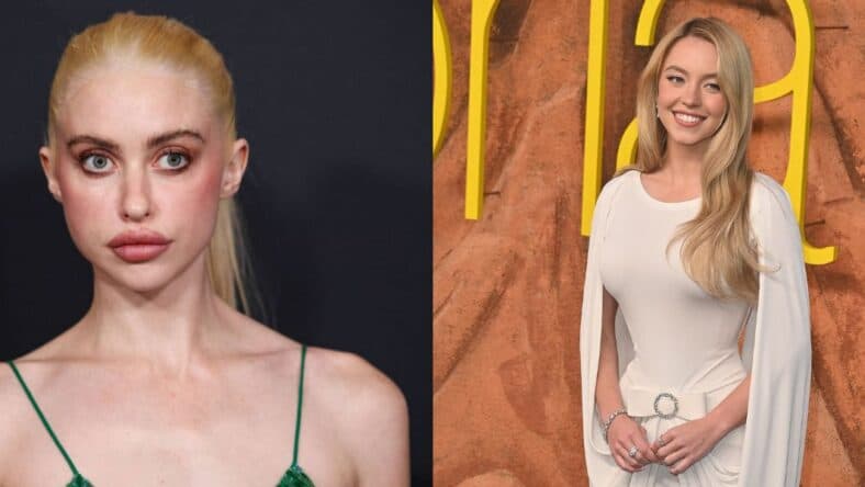 A side-by-side collage of Chloe Cherry and Sydney Sweeney