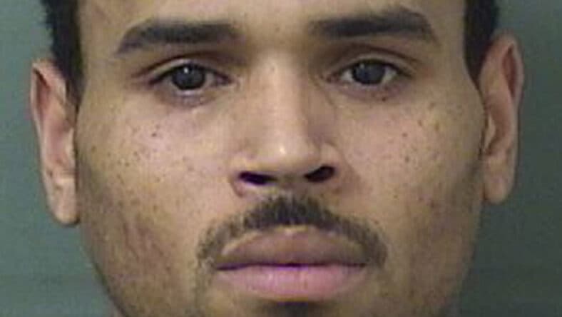Chris Brown mugshot.