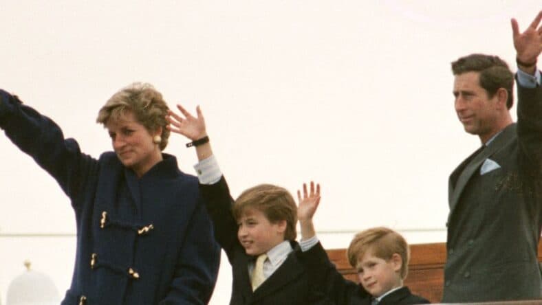 Princess Diana, Prince Charles, Prince William and Prince Harry Wave Farewell To Toronto From The Royal Yacht Britannia