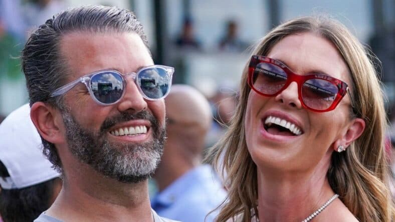 Donald Trump Jr. and Bettina Anderson at LIV GOLF 2025