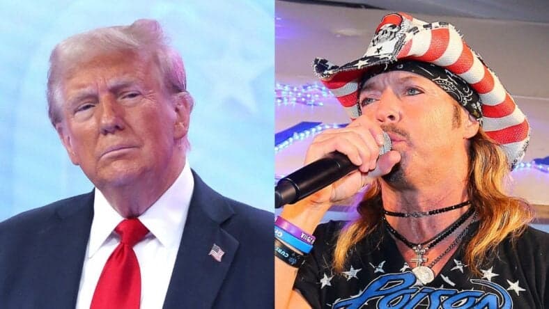 Donald Trump, Bret Michaels photo collage