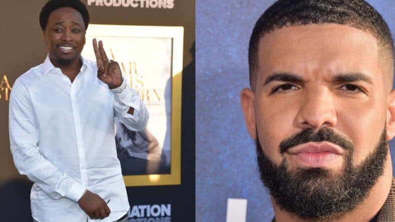 Photo collage of Eddie Griffin and Drake.