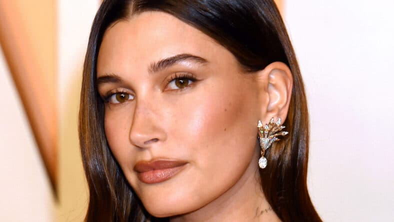 Hailey Bieber at 2025 Vanity Fair Oscar Party Hosted By Radhika Jones