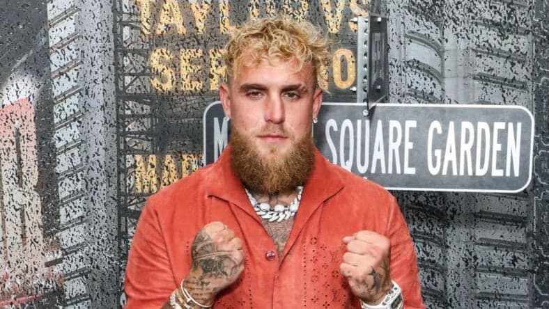 Jake Paul poses at a Netflix Live Event