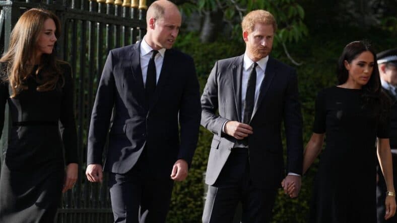 Prince William and Kate Middleton and Prince Harry and Meghan Markle