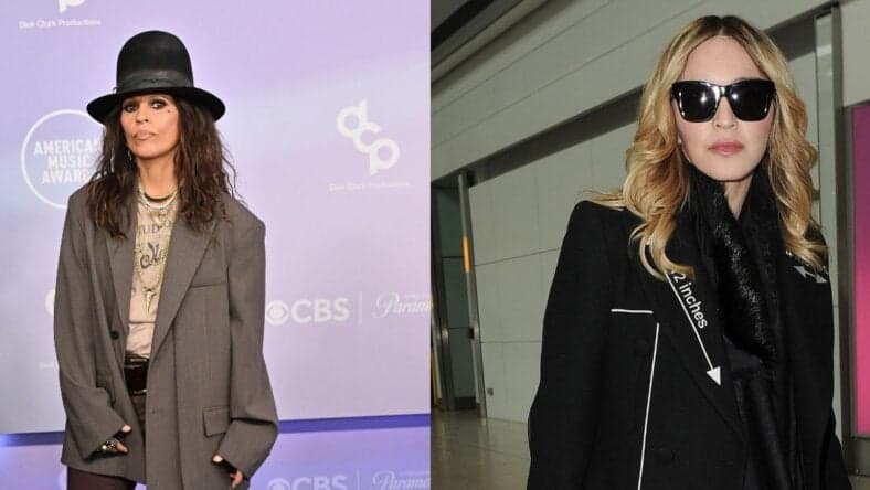 Linda Perry side by side with Madonna