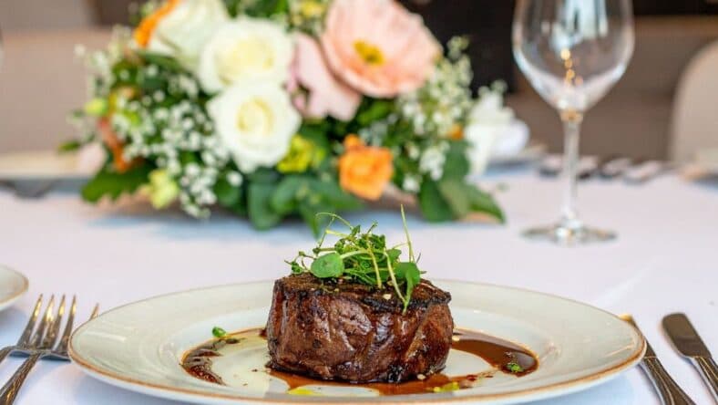 Fancy steak dinner