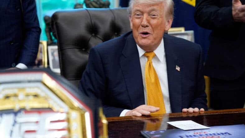 Donald Trump on the South Lawn