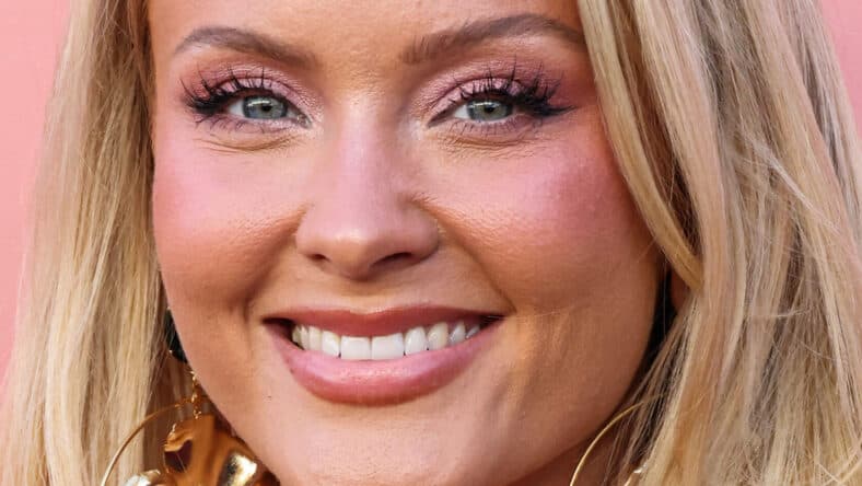 Zara Larsson wearing vintage Versace from OpulentAddict and Flor de Maria Collection shoes arrives at the 2026 Billboard Women In Music