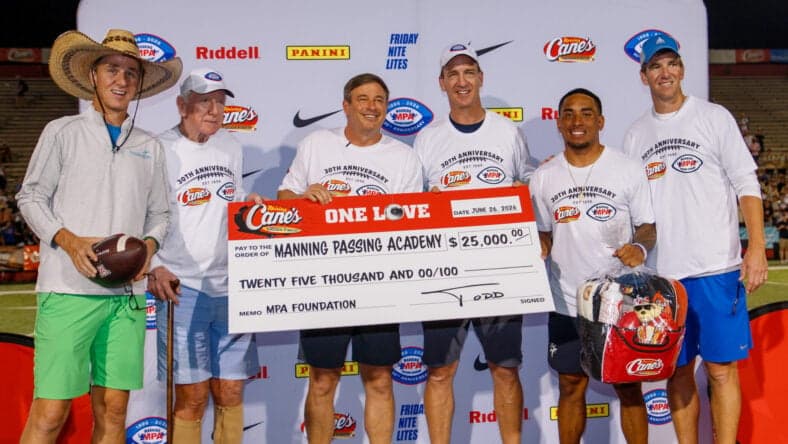 Check Presentation with Todd Graves and the Manning family