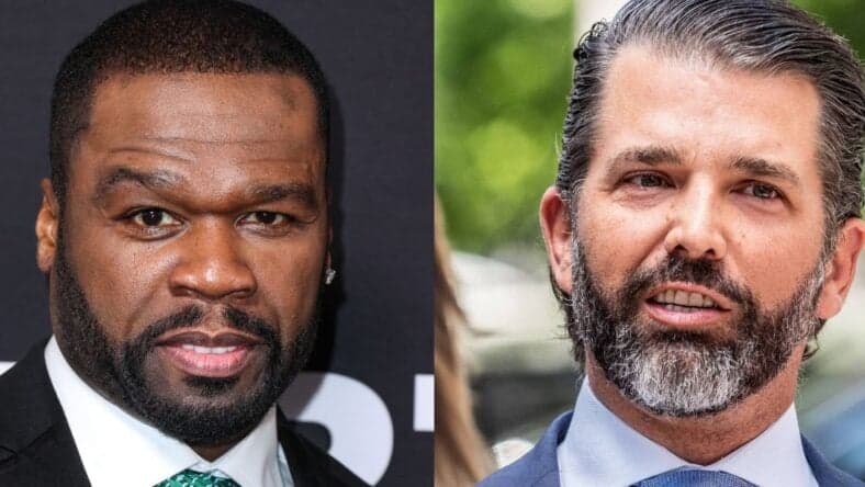 50 Cent (left) Donald Trump Jr (right)