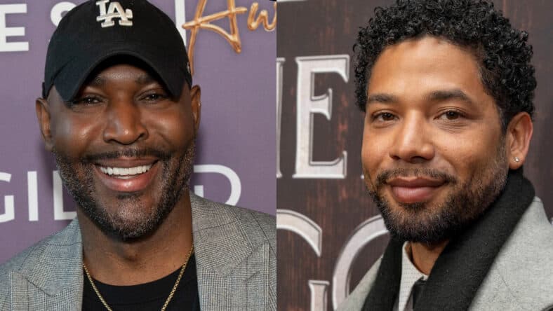 A photo collage of Karamo Brown and Jussie Smollett
