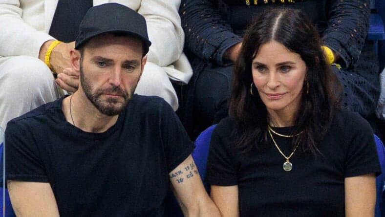 Courtney Cox and Johnny McDaid At The 2025 US Open Women's Final