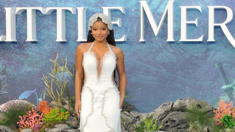 Halle Bailey at "The Little Mermaid" UK premiere