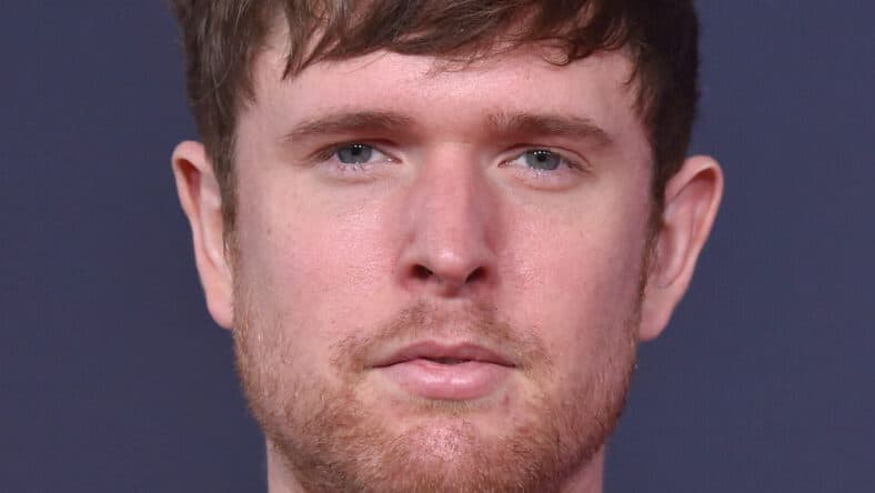 James Blake, posing on the red carpet.