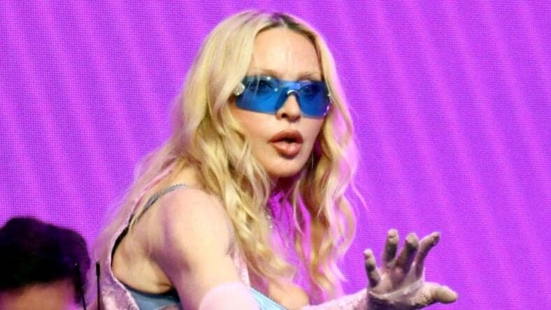Madonna Surprise Pop Up Concert In Time Square