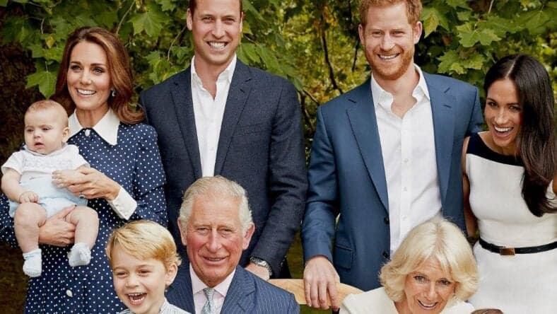 An official portrait of the royal family
