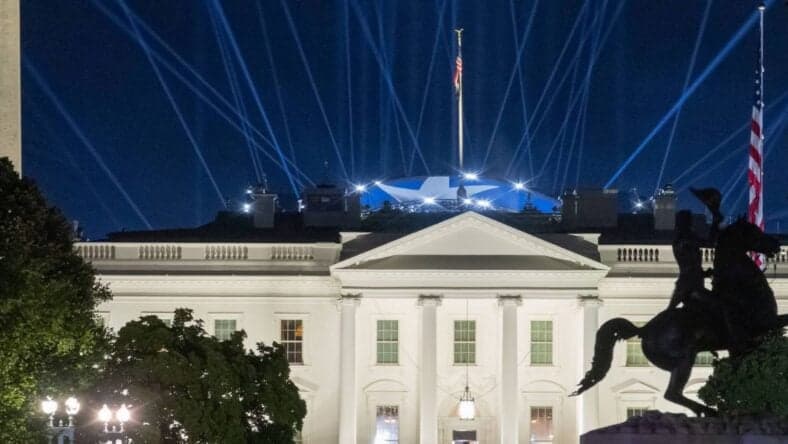 The Claw Illuminates The White House South Lawn Ahead Of UFC Freedom 250