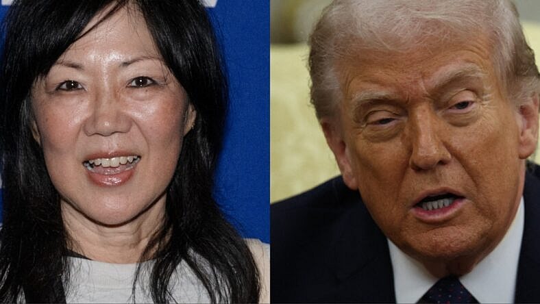 Collage of Margaret Cho and Donald Trump