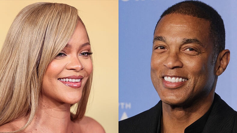 A photo collage of Rihanna and Don Lemon