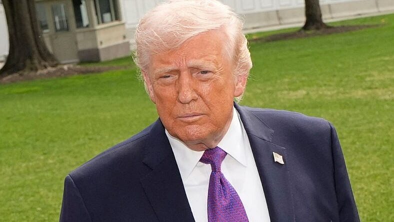 Donald Trump on the South Lawn