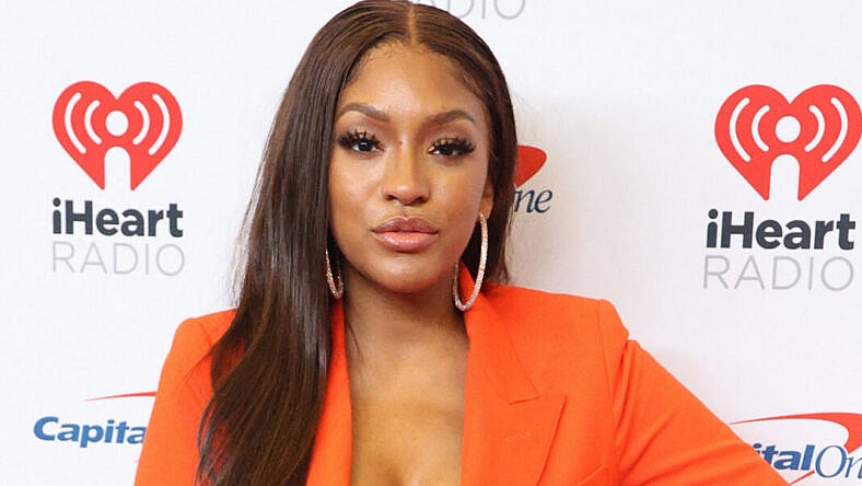 Drew Sidora at the 2022 iHeartRadio Music Festival - Press Room