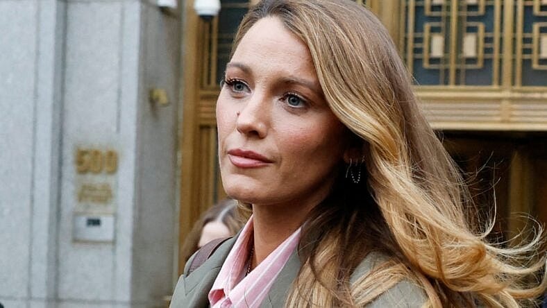 Blake Lively exits court