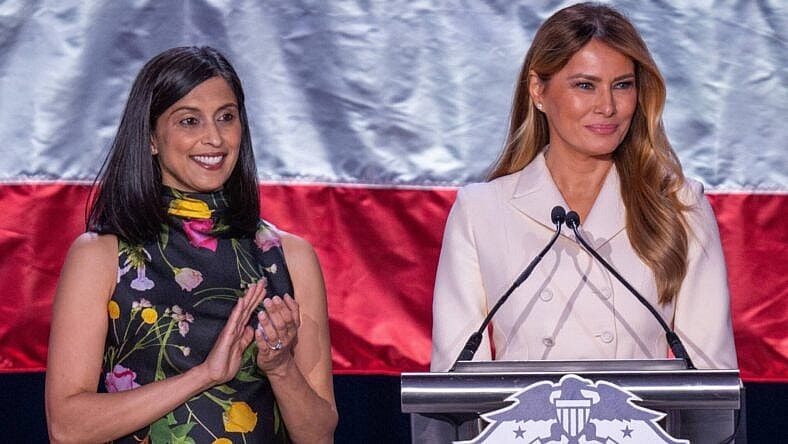 Usha Vance and Melania Trump at the 113th Annual First Lady's Luncheon