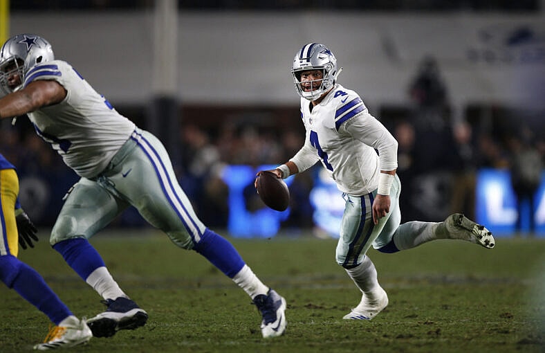 Dak Prescott on the NFL field