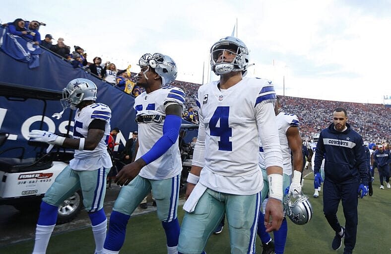 Dak Prescott walking off NFL field