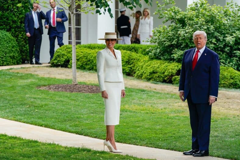 Melania and Donald Trump at the White House