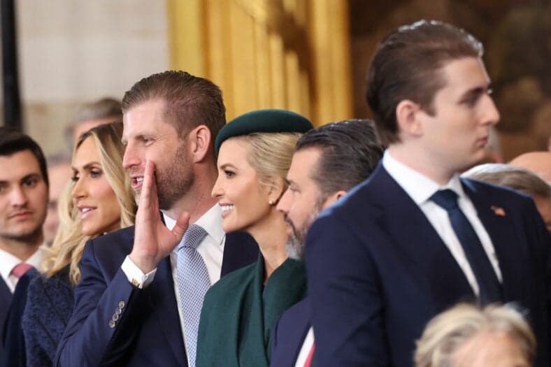 Donald Trump's children at his swearing in
