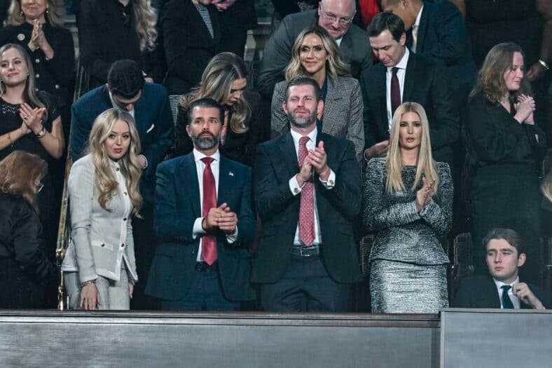 Donald Trump's kids at the 2026 State Of The Union Address