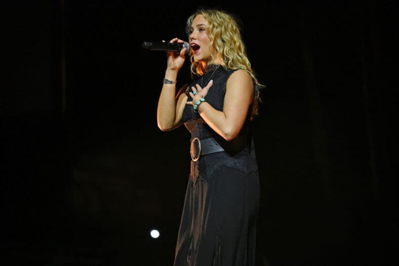 Avery Anna performing at OVO Arena, in London