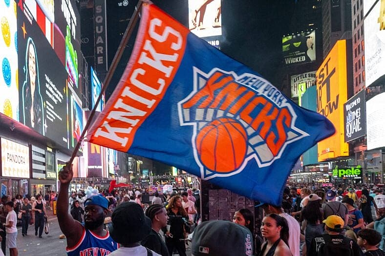 New York Knicks Fans Celebrate Knicks Championship In New York, USA