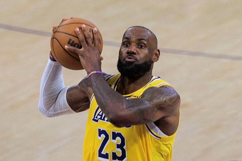 LeBron James playing