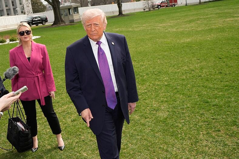 Donald Trump on the South Lawn