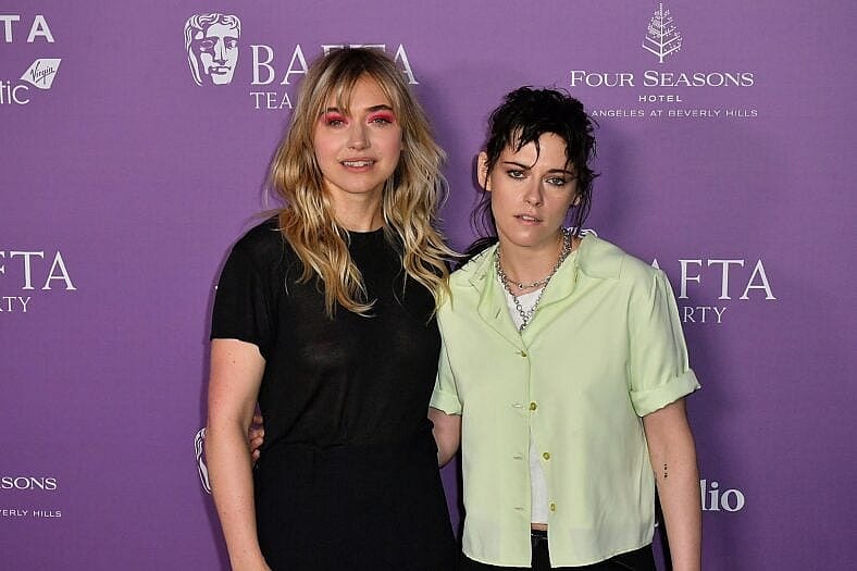 Dylan Meyer and Kristen Stewart at 2026 BAFTA Tea Party - Arrivals