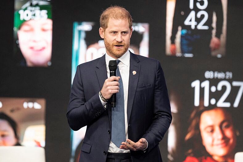 Prince Harry on stage